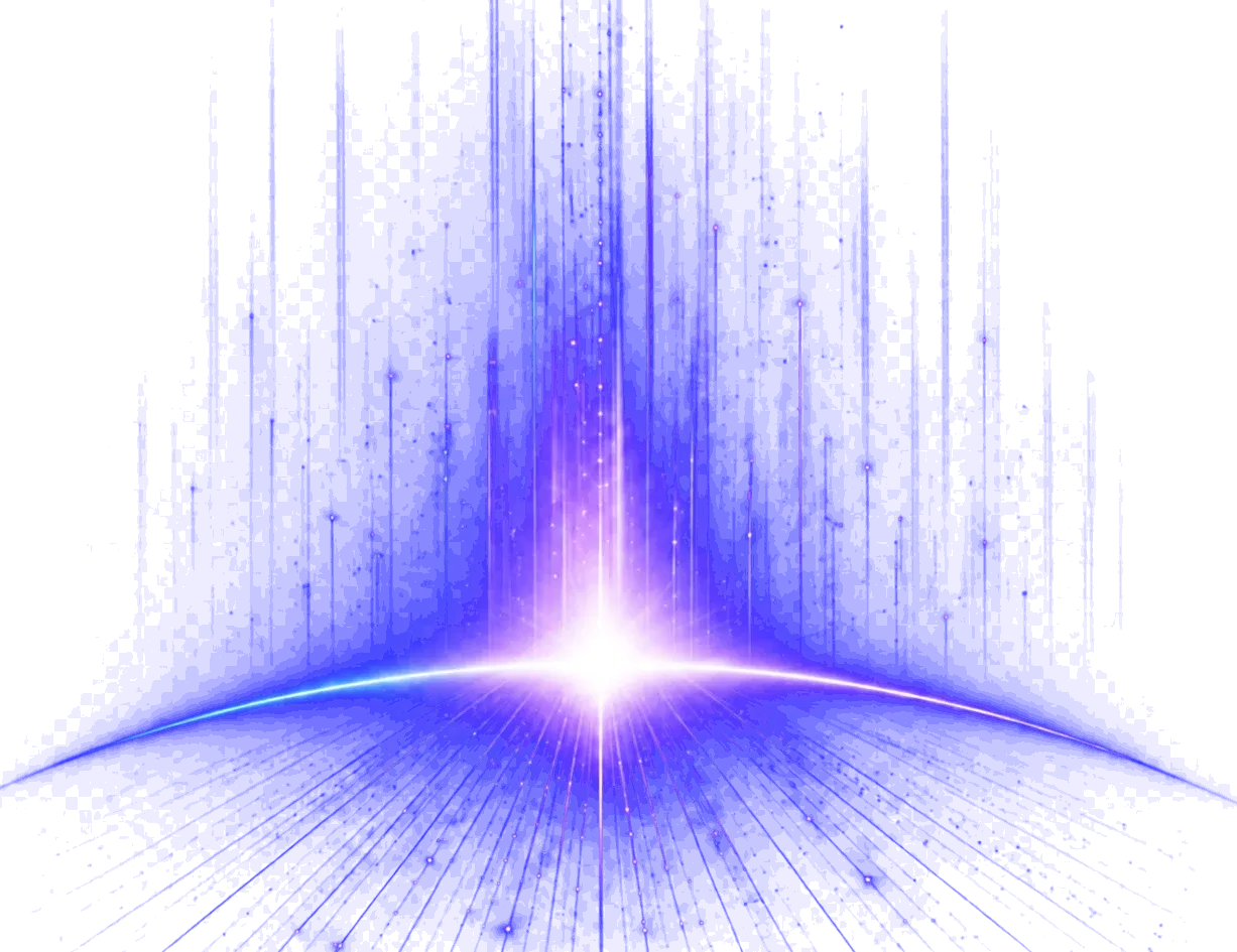 A radiating burst of light carrying the Starloge mark