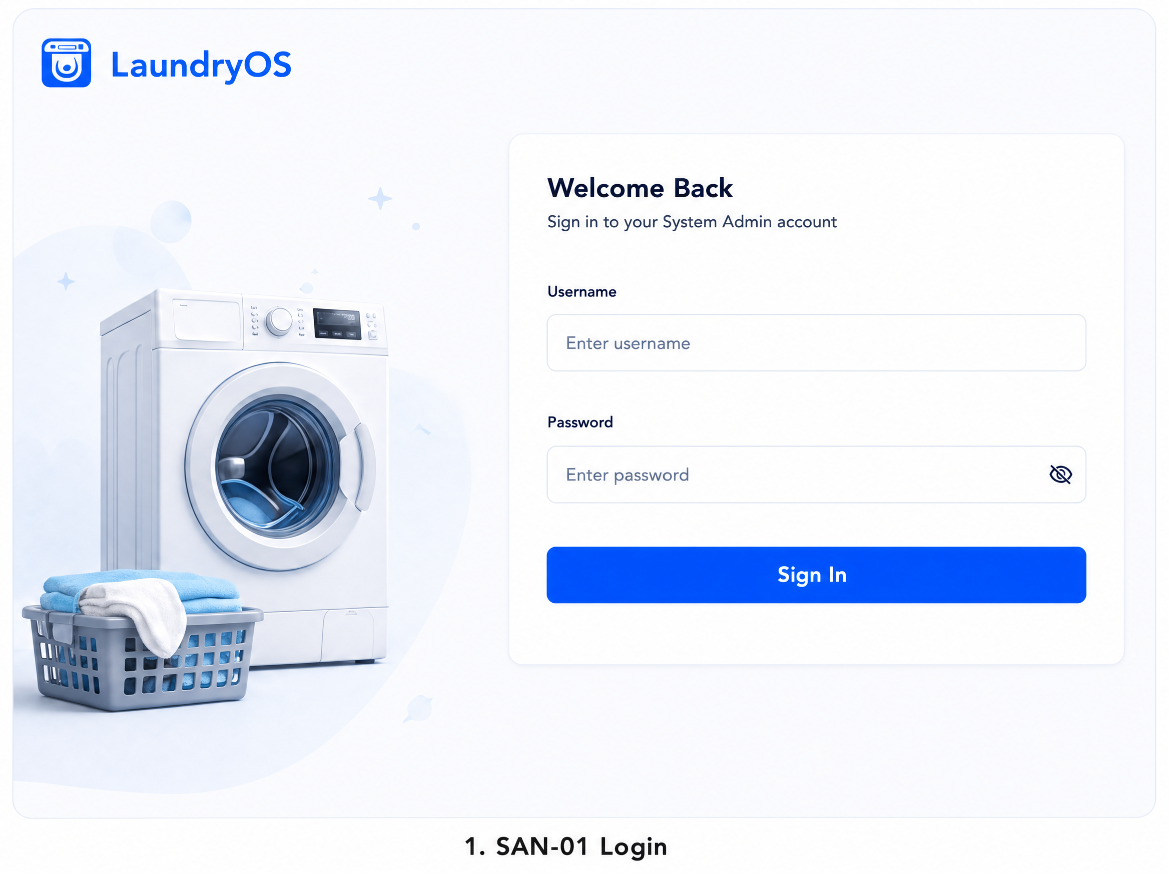 Laundry OS Laundry system screenshot
