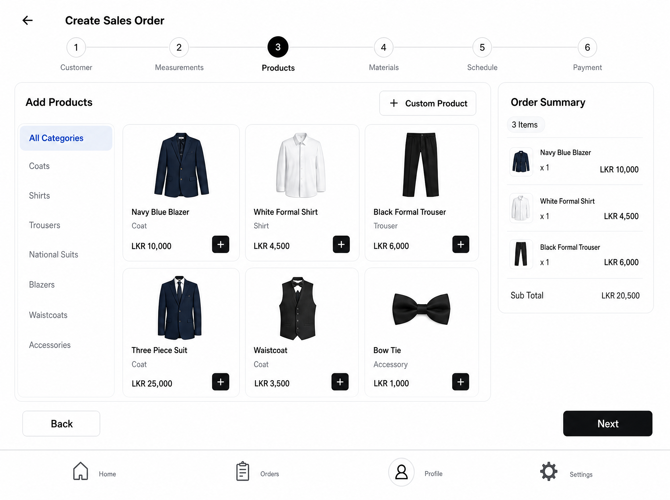 TailorDesk Tailor Shop system screenshot
